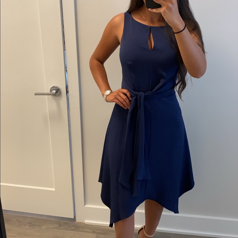 💗KARL LAGERFELD Navy Blue Formal Midi Dress